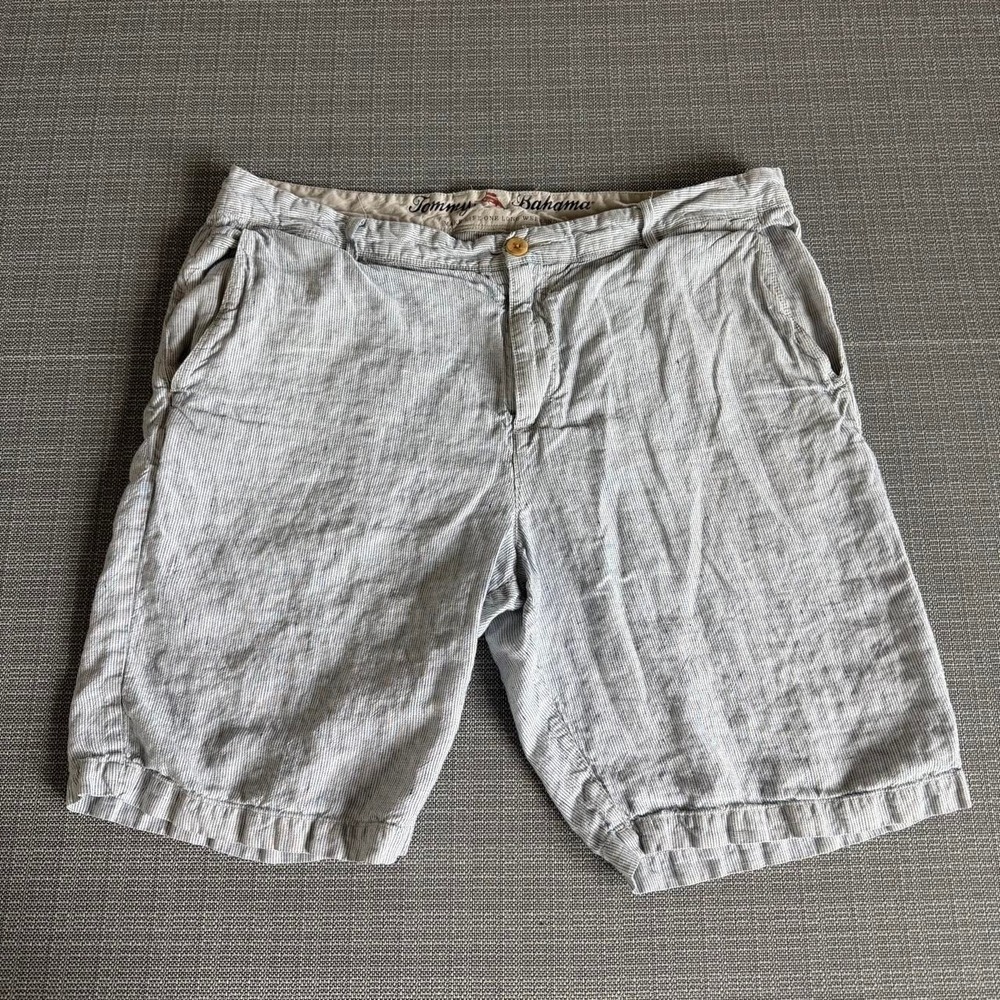 Tommy Bahama linen striped shorts men's Size 36